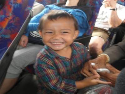 dans le bus pour Sukhothai