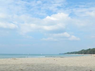 la plage près de notre bungalow