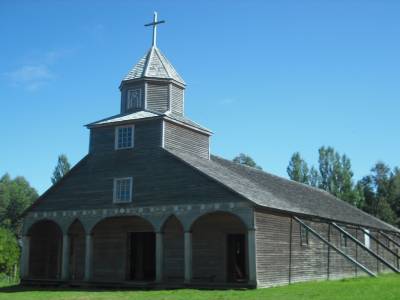 Chapelle typique des iles Chiloe