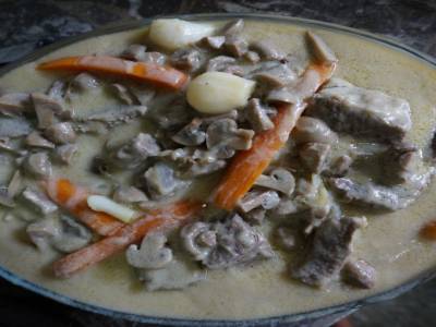 Notre blanquette de veau (boeuf?)