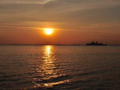 Coucher de soleil sur la baie de Manille