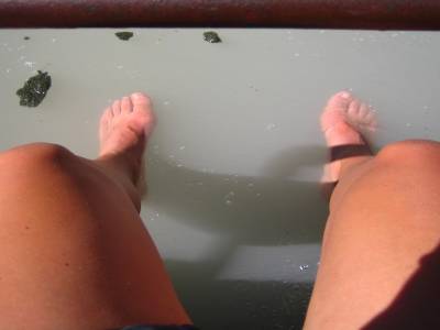 Bain de pied: 33 degres