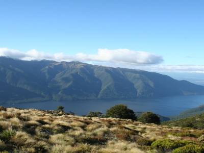 le lac Te Anau vu d'en haut cette fois