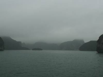 baie dans la brume