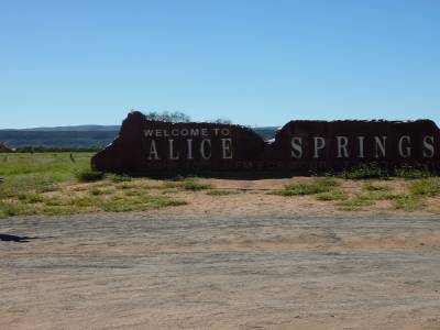 Entrée d'Alice Springs