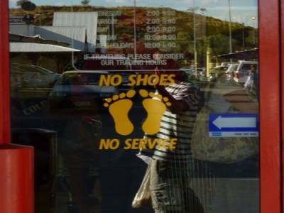No Shoes No Service