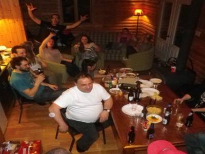 Pot de départ avec collègues et amis