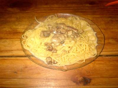 BARILOCHE - repas à base de champignons ramassés sur le Circuito Chico