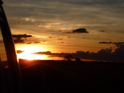 Coucher de soleil dans le désert