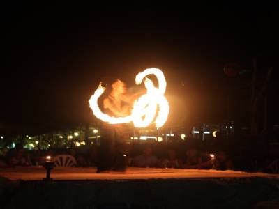 Spectacle de jongleur de feu