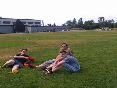 en pause avant le match