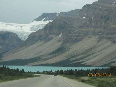 en revenant des glaciers dans le parc de jasper 