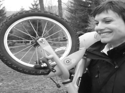 Roue de vélo qui sourit