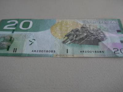billet de 20 dollards canadien