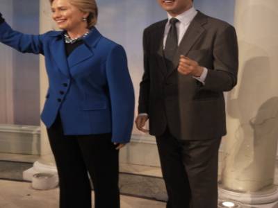 Couple Clinton musée madame Tussaud