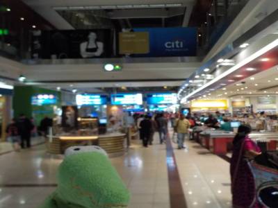 Nestor qui se la pète au Duty free de Dubaï