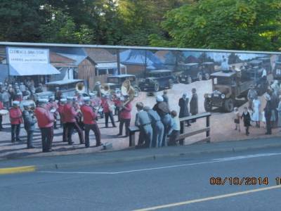 village de chemainus , ile de vancouver,colombie-britannique