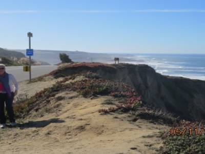 route 1 entre half moon bay et santa cruz,californie,usa