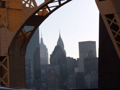Vue sur Manhattan de Brooklyn Bridge