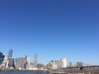 Brooklyn bridge et vue de Manhattan