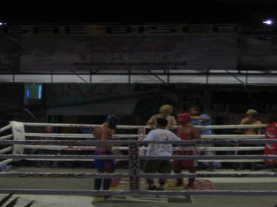 Des touristes sur le ring pour un Bucket gratos...