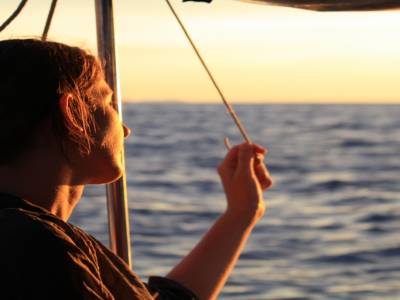 La miss devant le sunset...