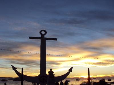 port de Copacabana le soir
