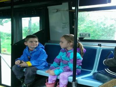 in the bus