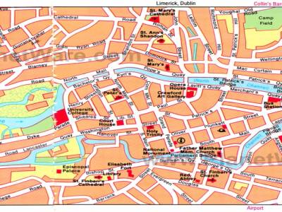 Plan de la ville de Cork