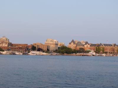 Vue du port de Victoria