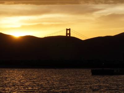 Sunset on the Golden Gate Bridge