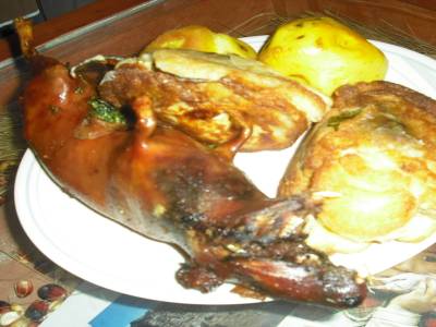 Le cochin d inde plat typique peruvien!