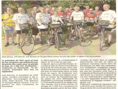 Le Courrier de L'Ouest du 21 mai 2010
