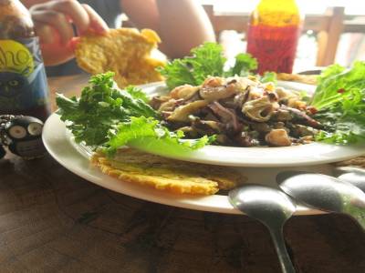 le ceviche, spécialité locale qui ne nous a qu'à moitié convaincus