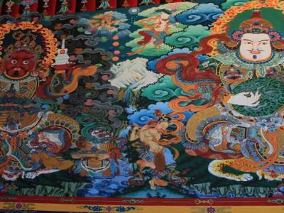 Une des nombreuse murales à l'intérieur du monastère.