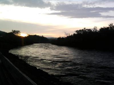 Fleuve de La Malbaie, près de Clermont