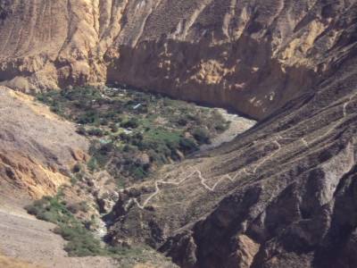 l'oasis de Sangalle au fond du canyon
