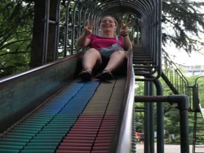 Trop cool ce toboggan!