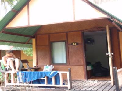Notre bungalow rudimentaire.