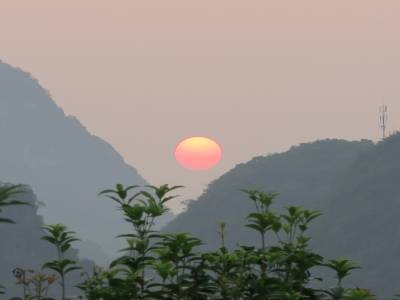 Coucher de soleil depuis notre studio