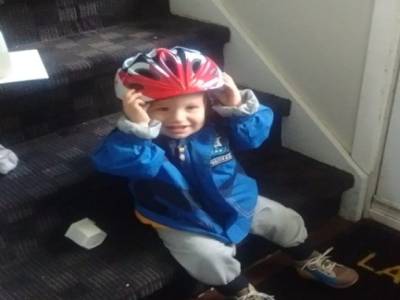 en route pour l'apprentissage du vélo