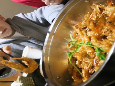 Fondue de crevettes