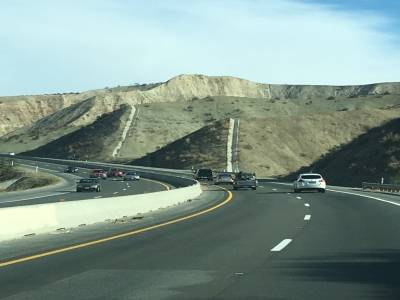 en route direction palmsprings,californie,janvier 2918