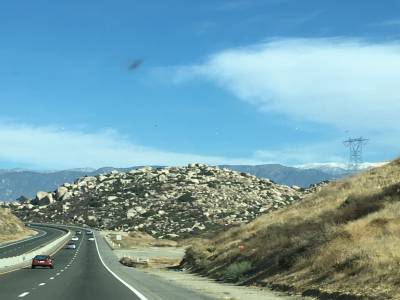 en route direction palmsprings,californie,janvier 2918