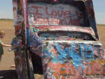 cadillac ranch, amarillo, texas,usa