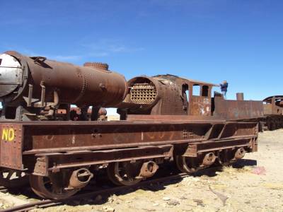 Locomotive du salar d'Uyuni