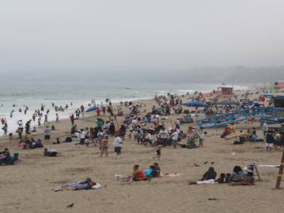 Une plage de Santa Monica
