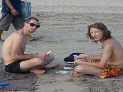 Fred et Julien le francais qui nous a colle sur Java et Bali...
