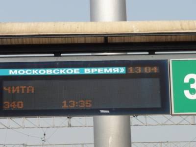 Panneau d'affichage de notre train