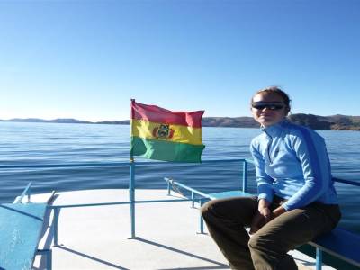 Bateau pour aller a l'Isla del Sol sur le lac Titicaca